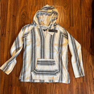 Ocean Drive Black and White Patterned Hoodie